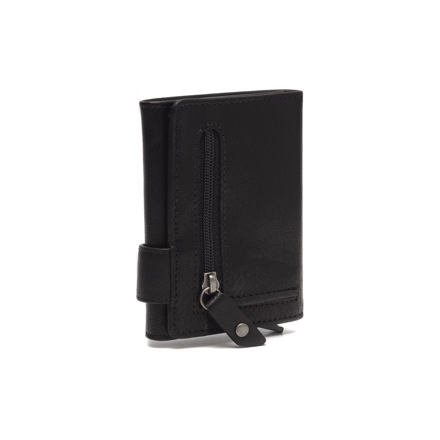 Black Leather Card Holder Portland, detail view 1