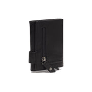 Black Leather Card Holder Portland, detail view 1