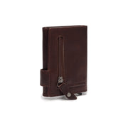 Brown Leather Card Holder Portland, detail view 1