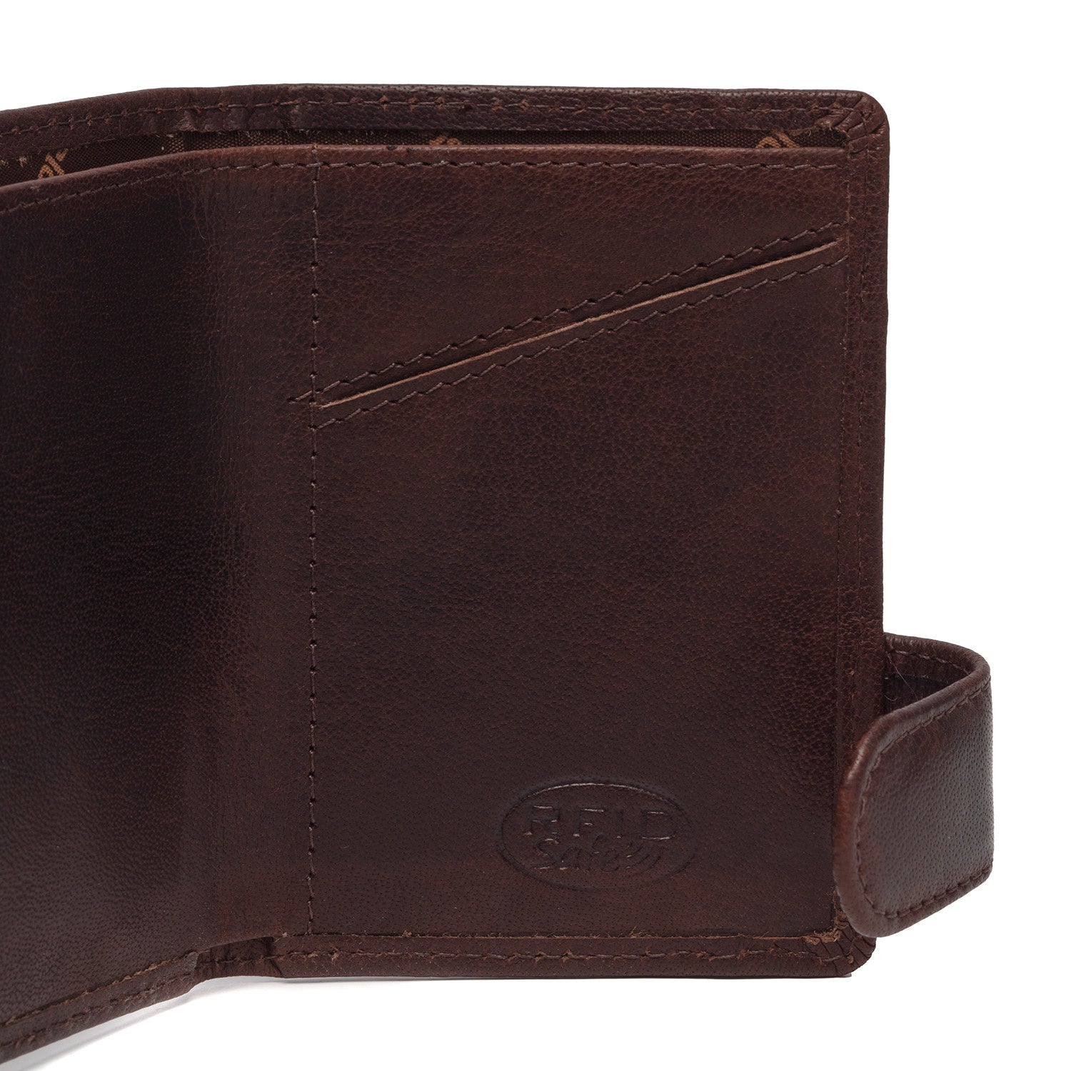 Brown Leather Card Holder Portland, detail view 5