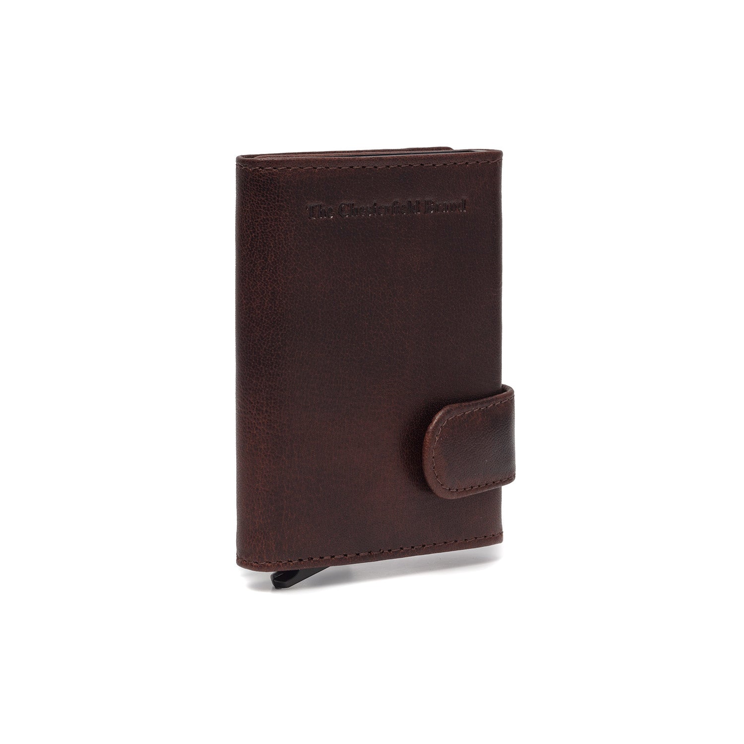 Brown Leather Card Holder Portland, detail view 6