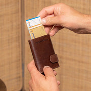 Brown Leather Card Holder Portland, product view 2