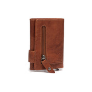 Cognac Leather Card Holder Portland, detail view 1
