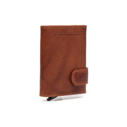 Cognac Leather Card Holder Portland, detail view 6