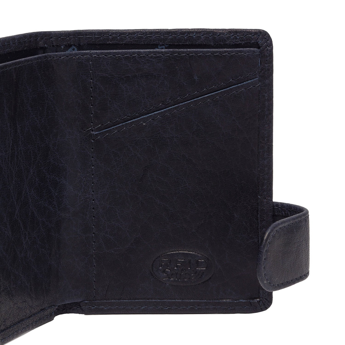 Navy Leather Card Holder Portland, detail view 5