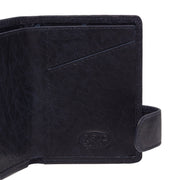 Navy Leather Card Holder Portland, detail view 5