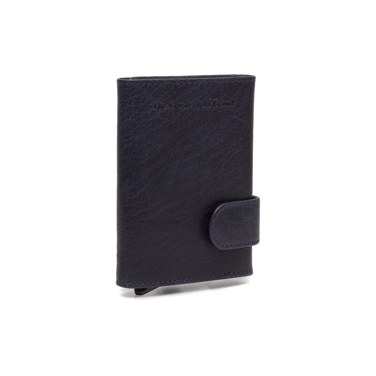 Navy Leather Card Holder Portland, detail view 6