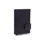 Navy Leather Card Holder Portland, detail view 6