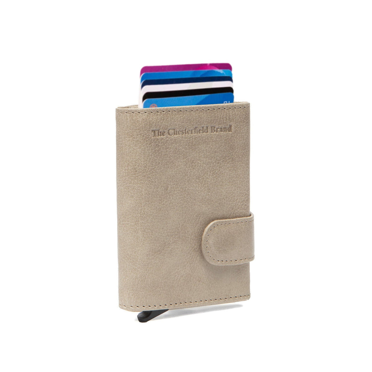 Off White Leather Card Holder Portland, front view