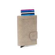 Off White Leather Card Holder Portland, front view