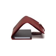 Red Leather Card Holder Portland, detail view 4