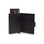 Black Leather Card Holder Prague, detail view 3