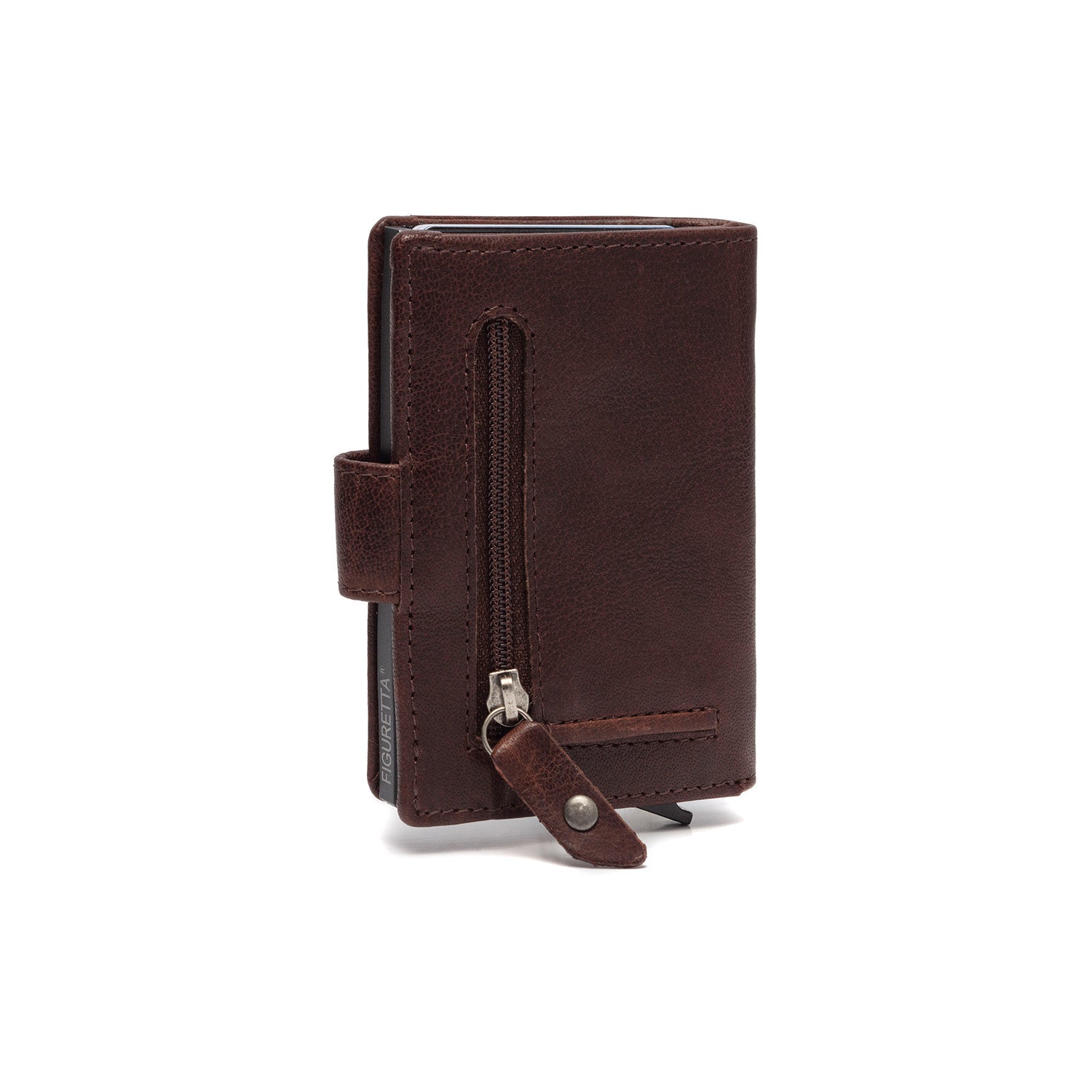 Brown Leather Card Holder Prague, detail view 1
