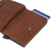 Cognac Leather Card Holder Prague, detail view 4