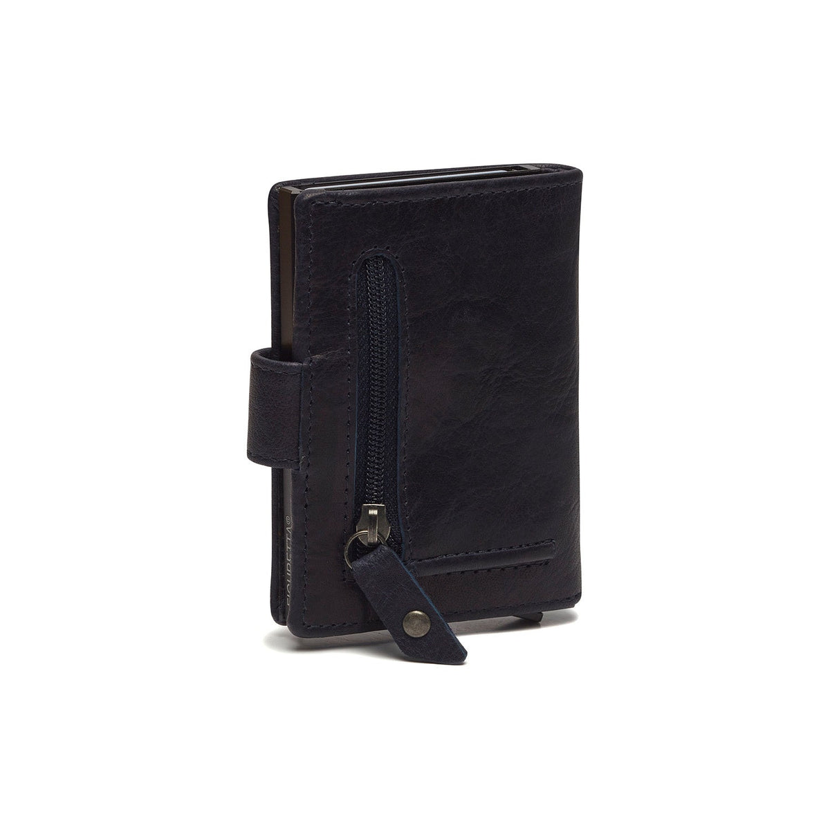 Navy Leather Card Holder Prague, detail view 1
