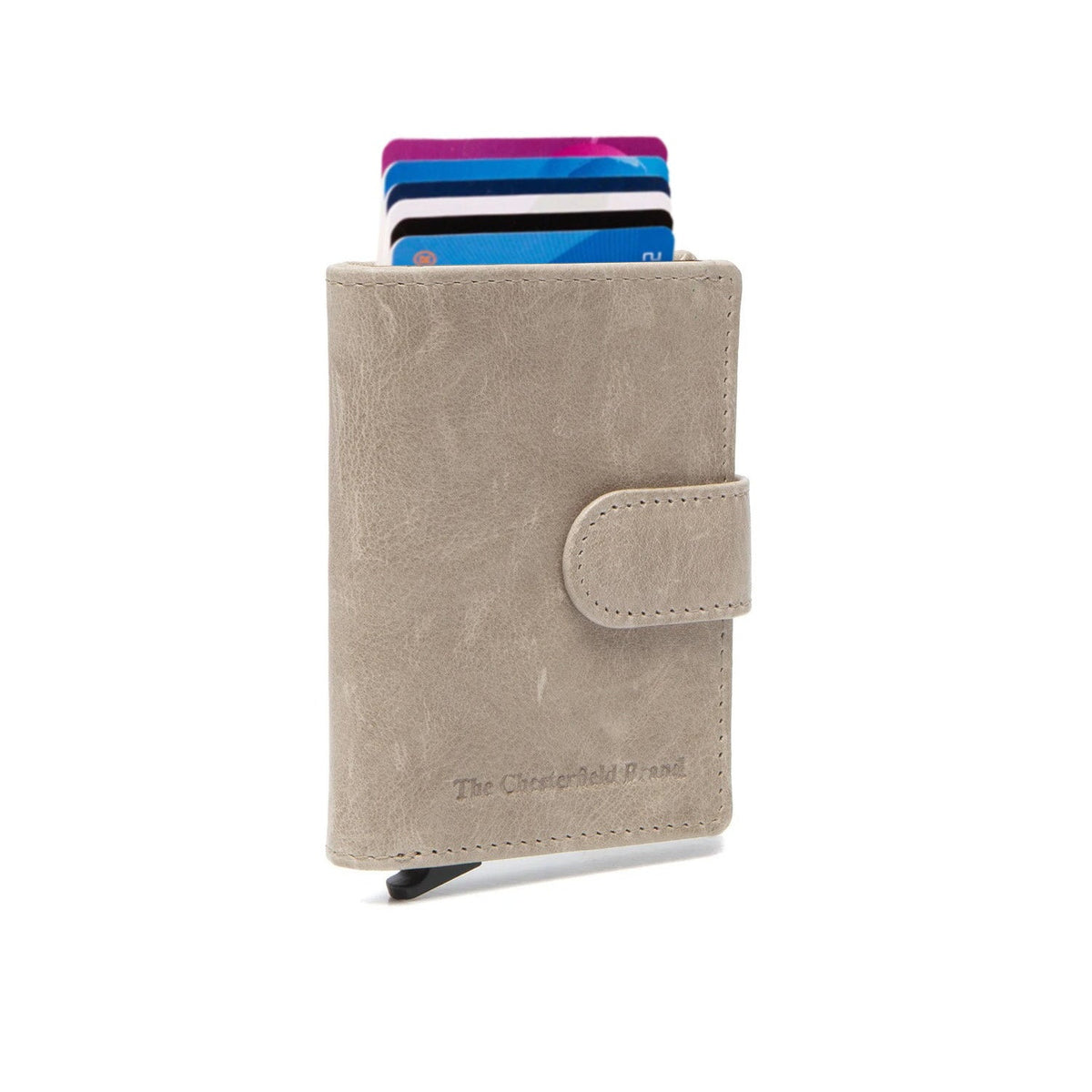 Off White Leather Card Holder Prague, front view
