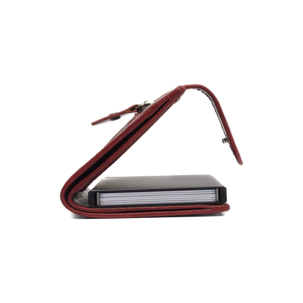 Red Leather Card Holder Prague, detail view 1