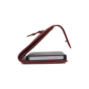Red Leather Card Holder Prague, detail view 1