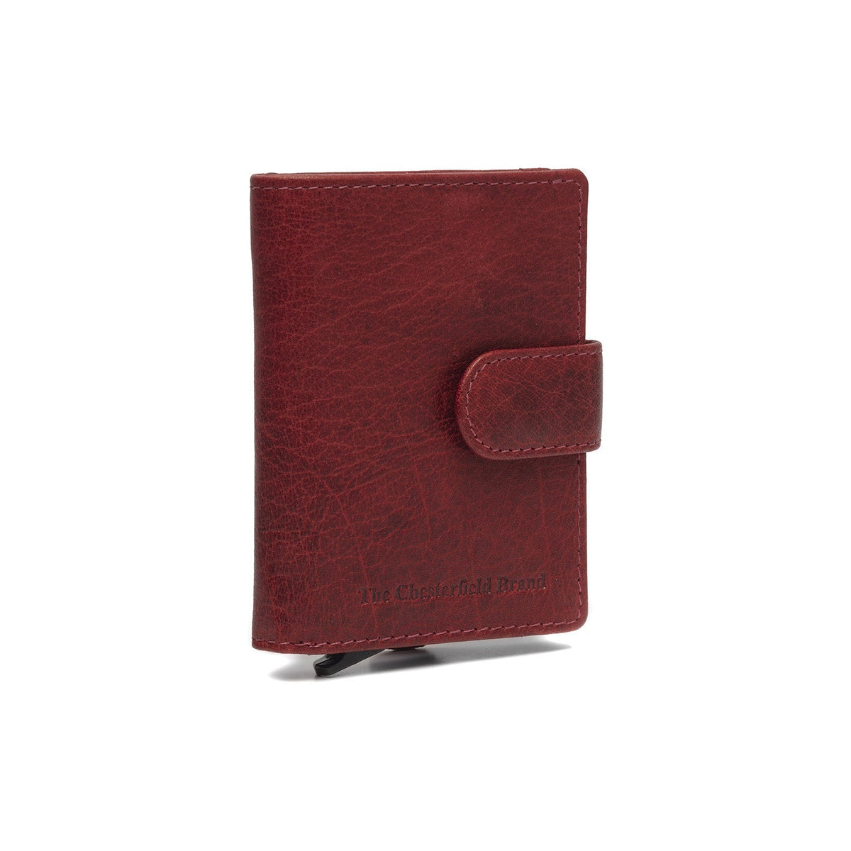 Red Leather Card Holder Prague, detail view 4
