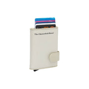 Off White Leather Card Holder Sabana, front view