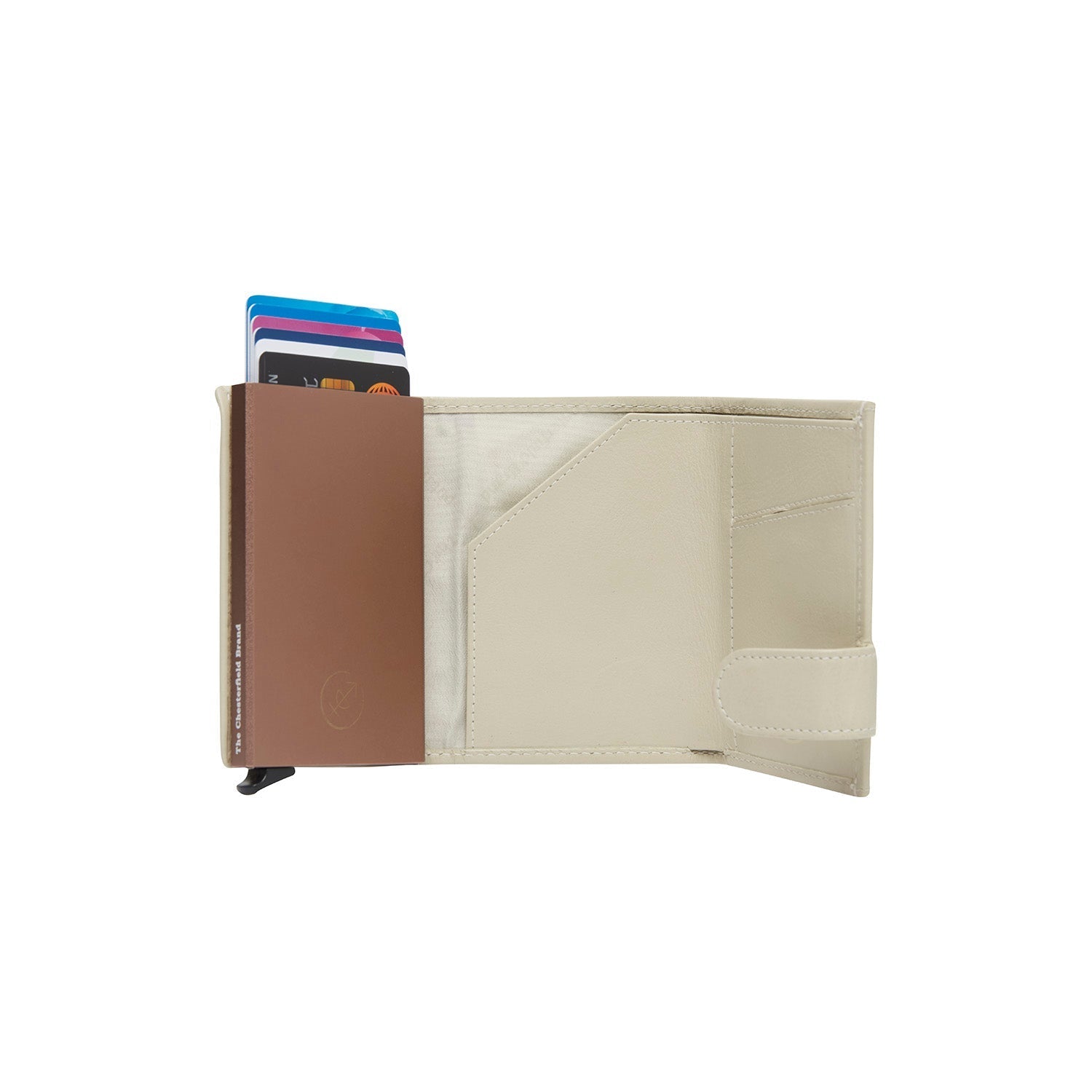 Off White Leather Card Holder Sabana, product view 3