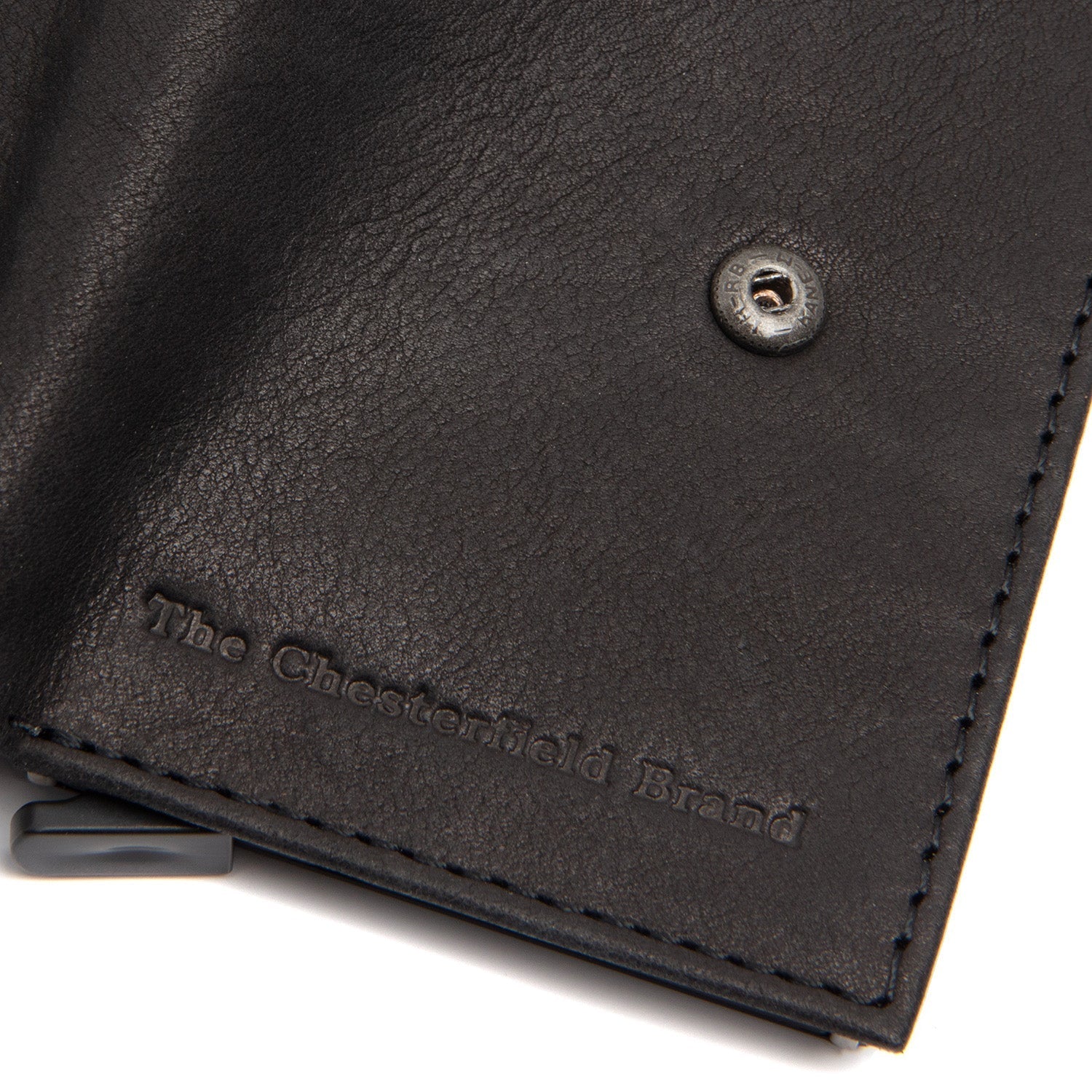 Black Leather Card Holder Torola, detail view 1