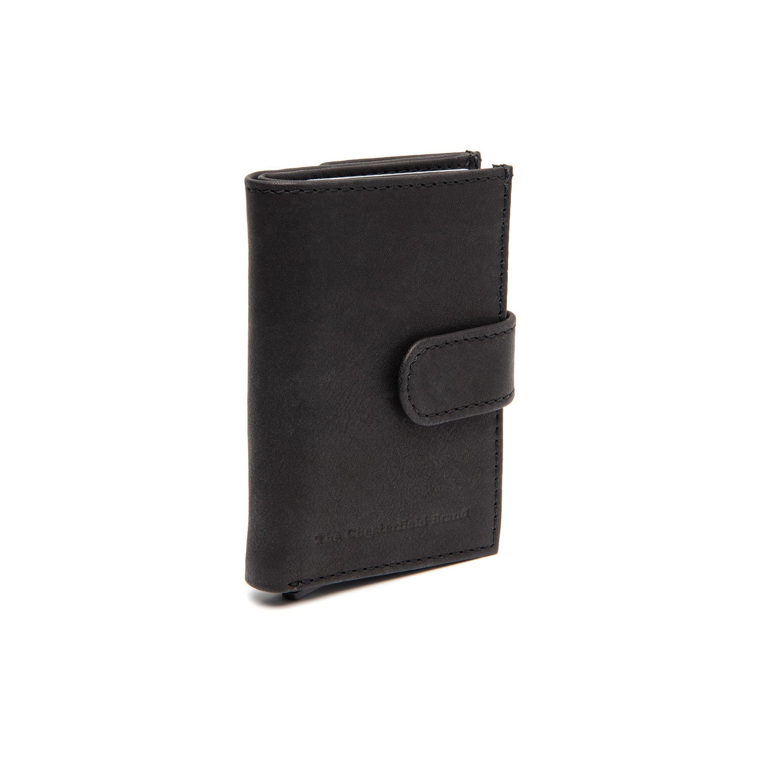 Black Leather Card Holder Torola, detail view 3