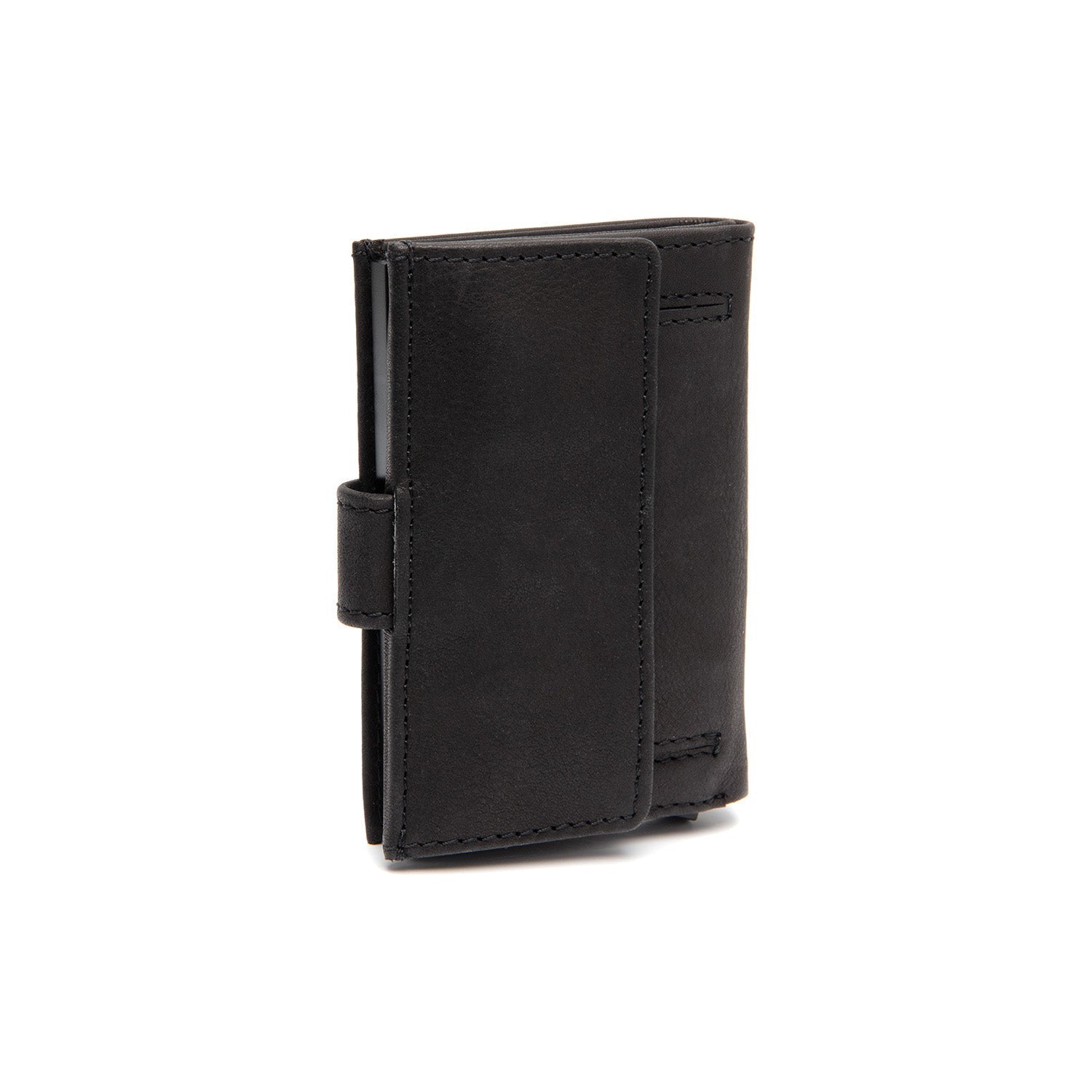 Black Leather Card Holder Torola, detail view 4