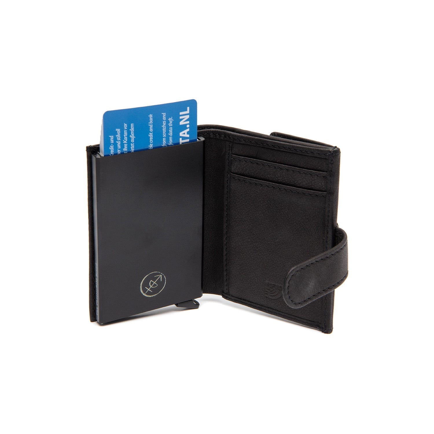 Black Leather Card Holder Torola, product view 2