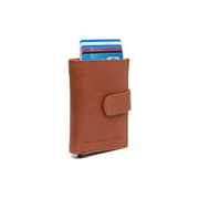 Cognac Leather Card Holder Torola, front view
