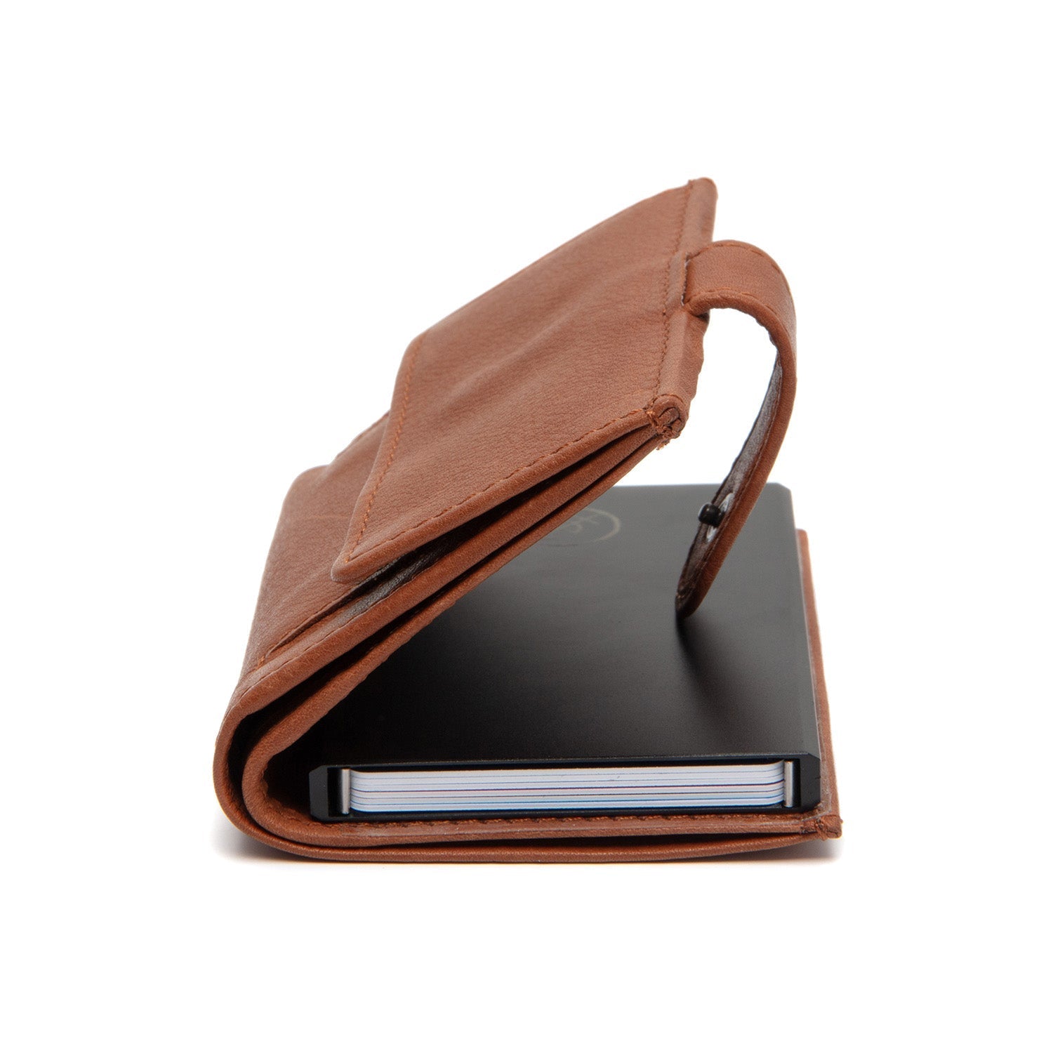 Cognac Leather Card Holder Torola, product view 3