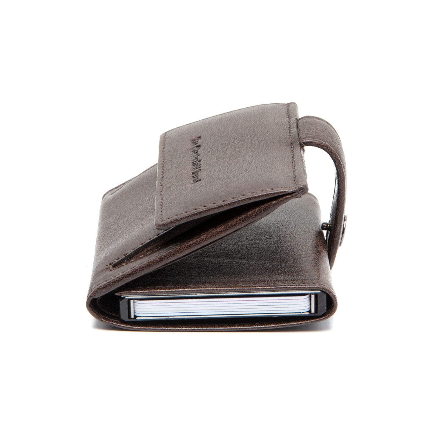 Brown Leather Card Holder Varrano, detail view 1