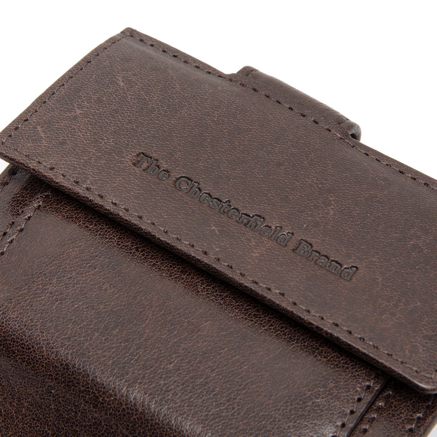 Brown Leather Card Holder Varrano, detail view 3