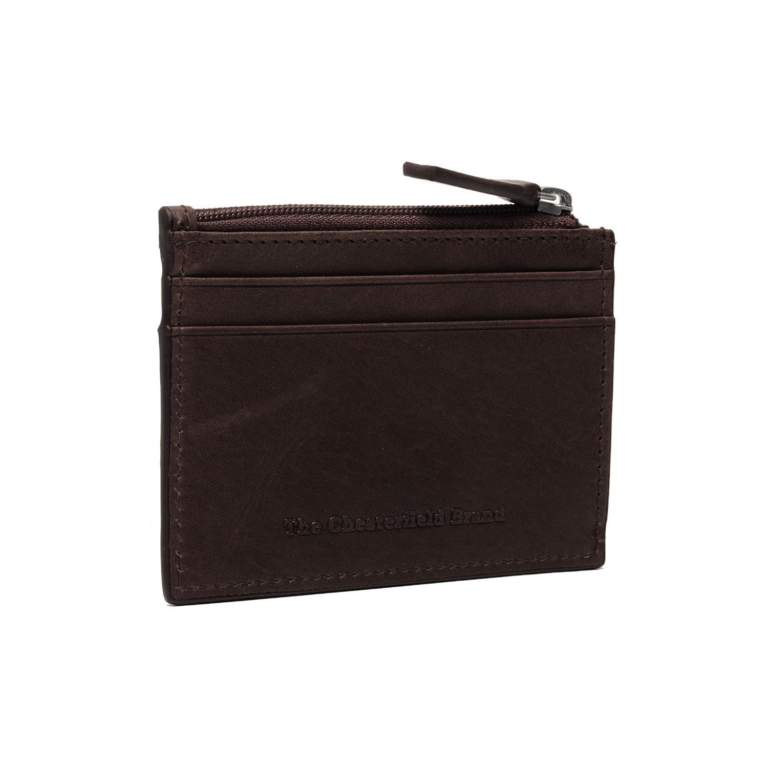 Brown Leather Card Wallet, front view