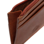 Cognac Leather Card Wallet, detail view 3