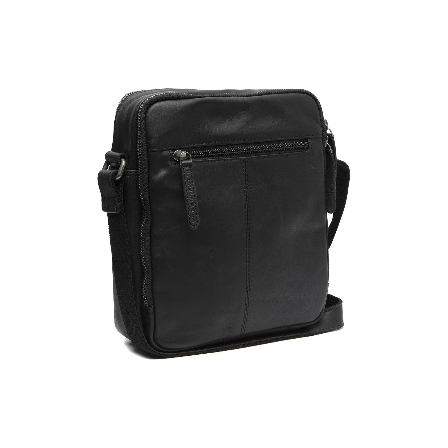 Black Leather Crossbody Bag Alva, detail view 3