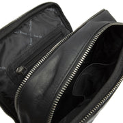 Black Leather Crossbody Bag Alva, product view 3