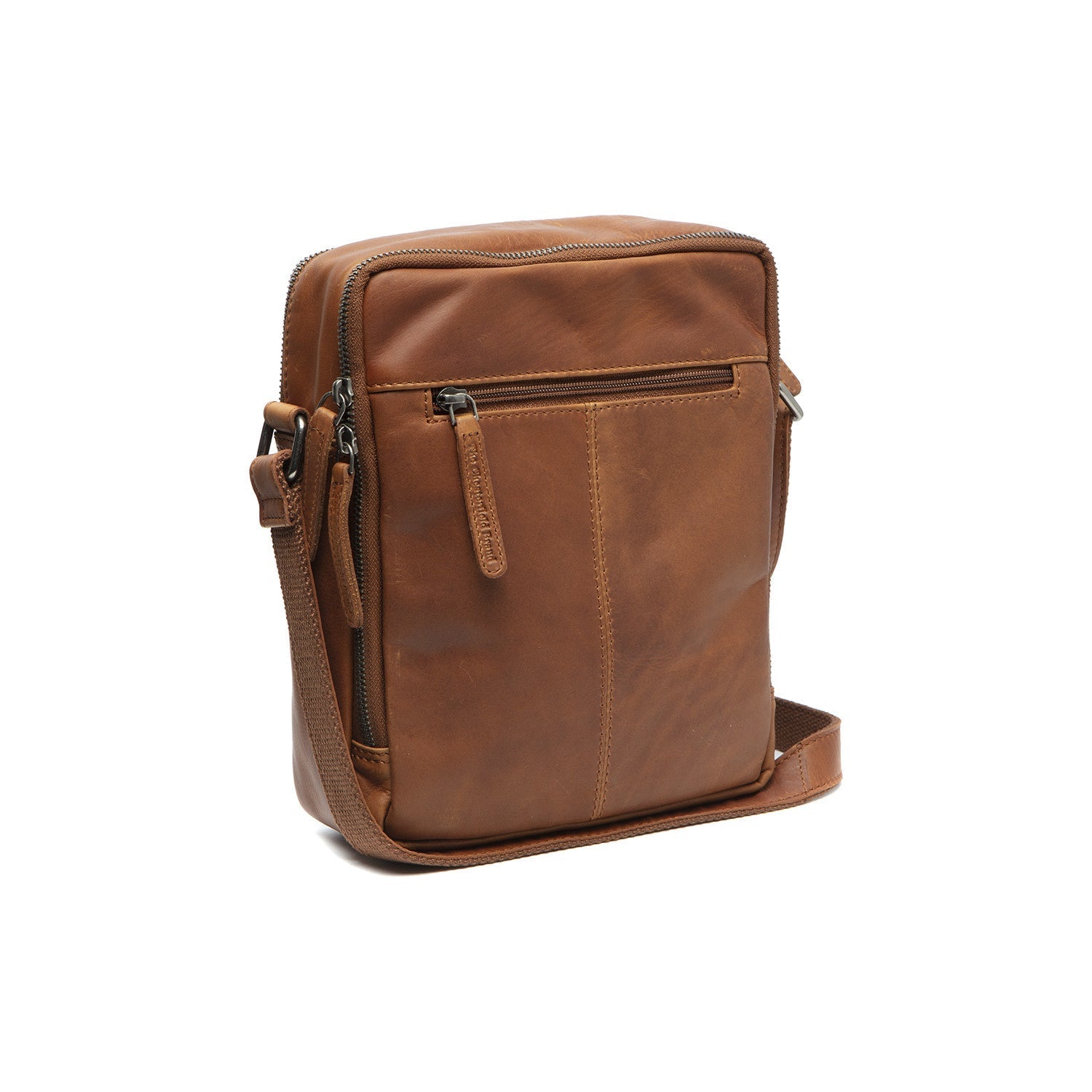 Cognac Leather Crossbody Bag Alva, detail view 5