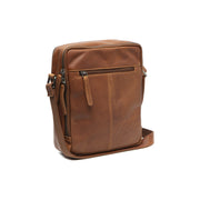 Cognac Leather Crossbody Bag Alva, detail view 5