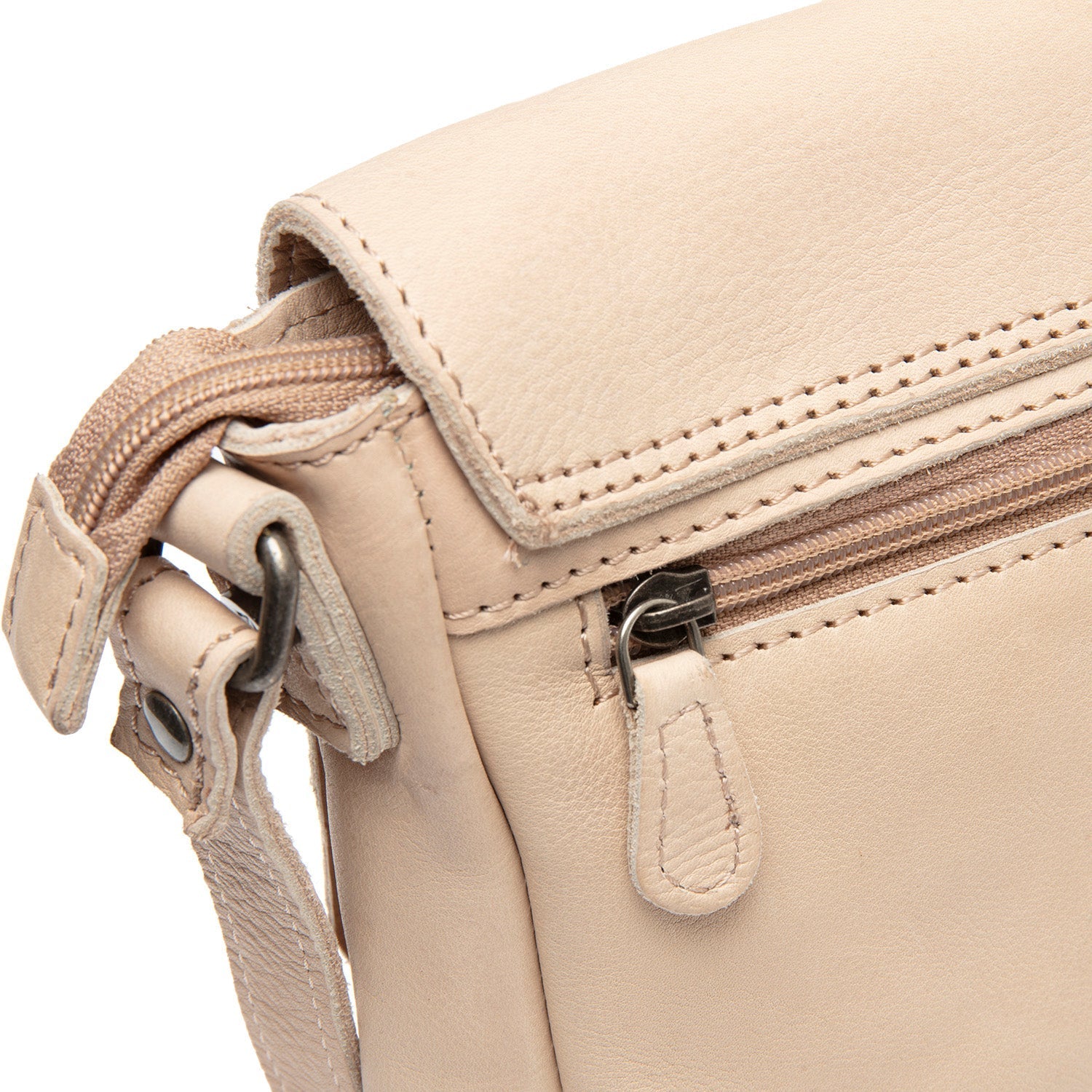Beige Leather Crossbody Bag Ann, detail view 3