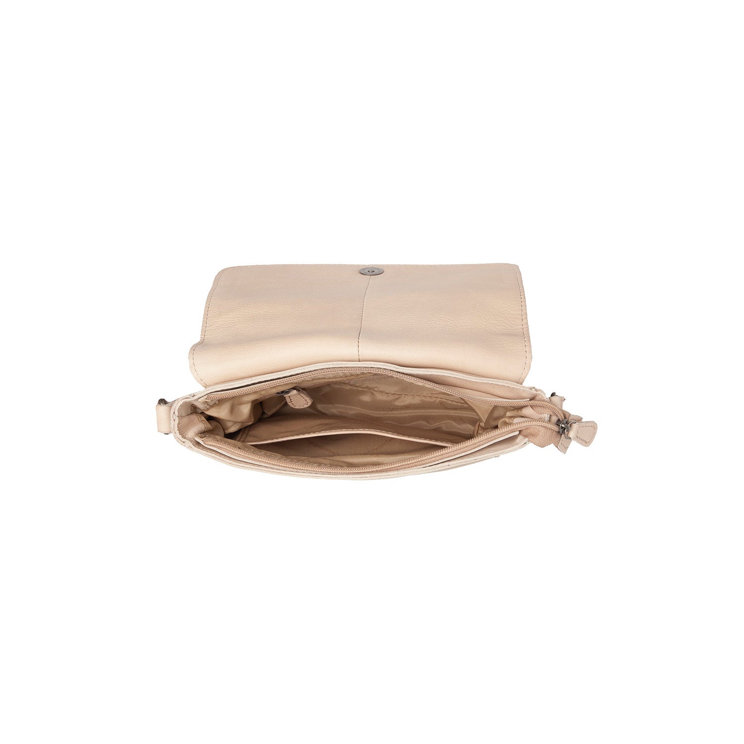 Beige Leather Crossbody Bag Ann, product view 3