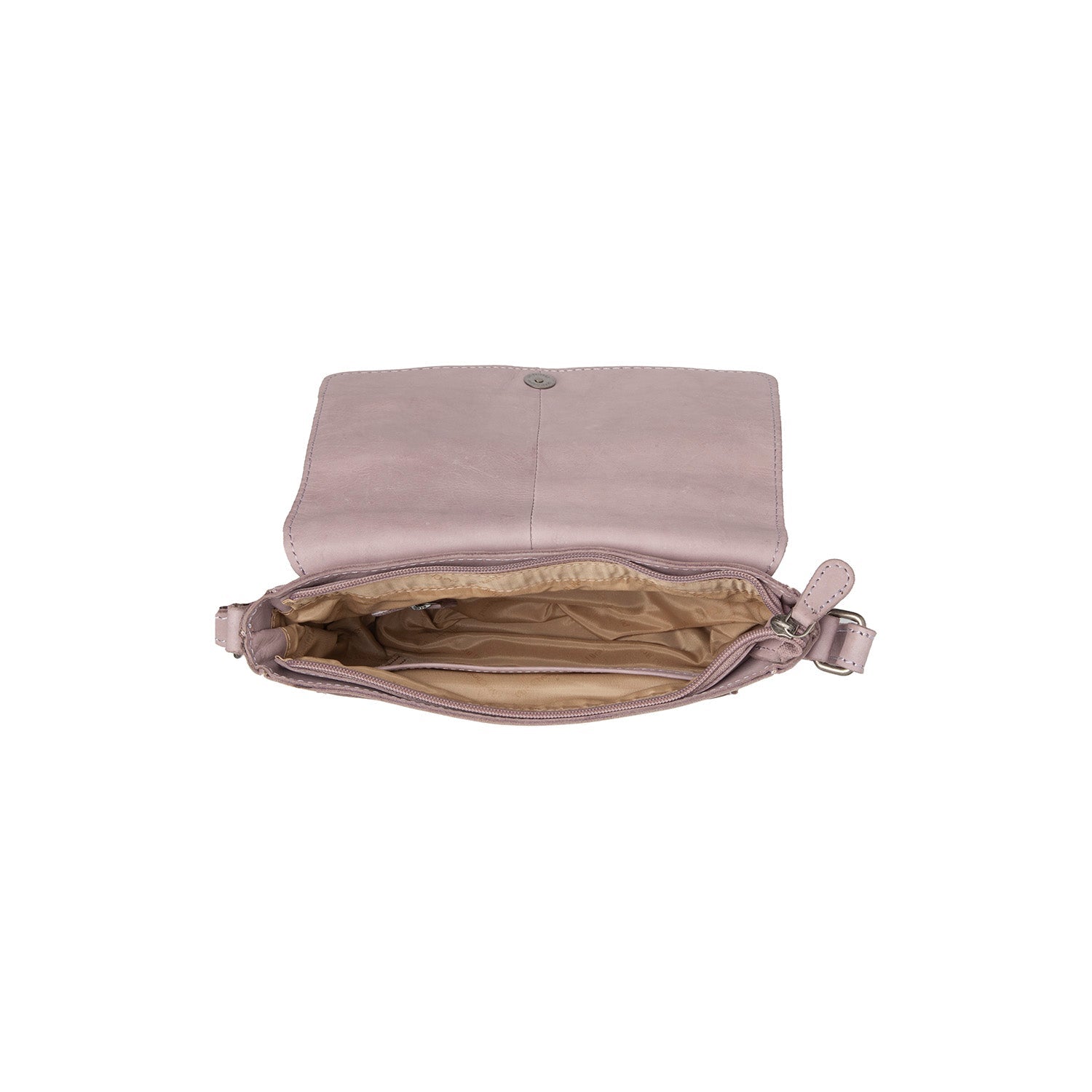 Lavender Lilac Leather Crossbody Bag Ann, detail view 4