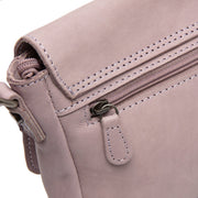 Lavender Lilac Leather Crossbody Bag Ann, detail view 5