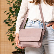 Lavender Lilac Leather Crossbody Bag Ann, product view 2