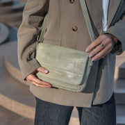 Ocean Green Leather Crossbody Bag Ann, product view 2