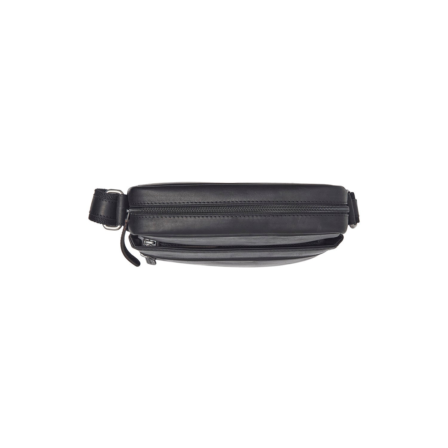 Black Leather Crossbody Bag Anzora, detail view 3