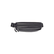 Black Leather Crossbody Bag Anzora, detail view 3