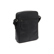 Black Leather Crossbody Bag Anzora, detail view 5