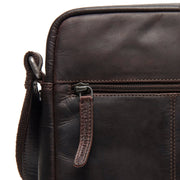 Brown Leather Crossbody Bag Anzora, detail view 3