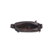 Brown Leather Crossbody Bag Anzora, detail view 5